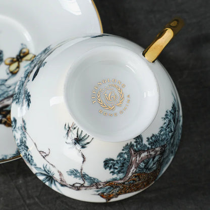 Ceramic Coffee Cup High-end Exquisite Retro Light Luxury European Style Afternoon Tea Set Floral Tea Cup Set