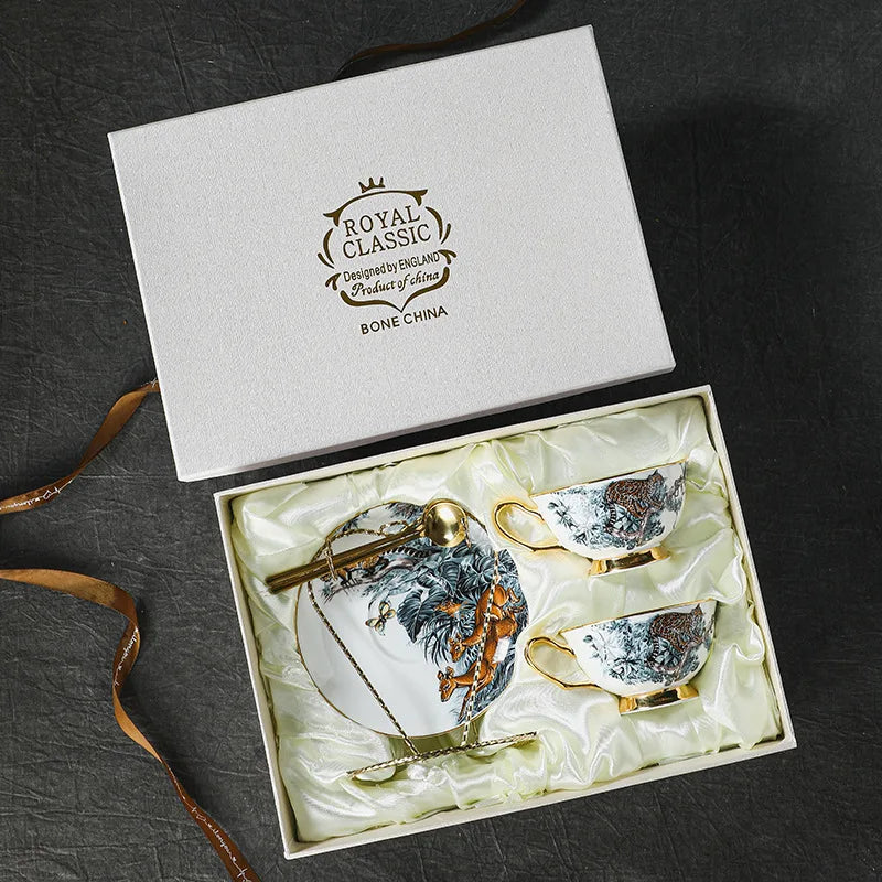 Ceramic Coffee Cup High-end Exquisite Retro Light Luxury European Style Afternoon Tea Set Floral Tea Cup Set