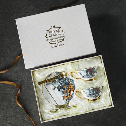 Ceramic Coffee Cup High-end Exquisite Retro Light Luxury European Style Afternoon Tea Set Floral Tea Cup Set