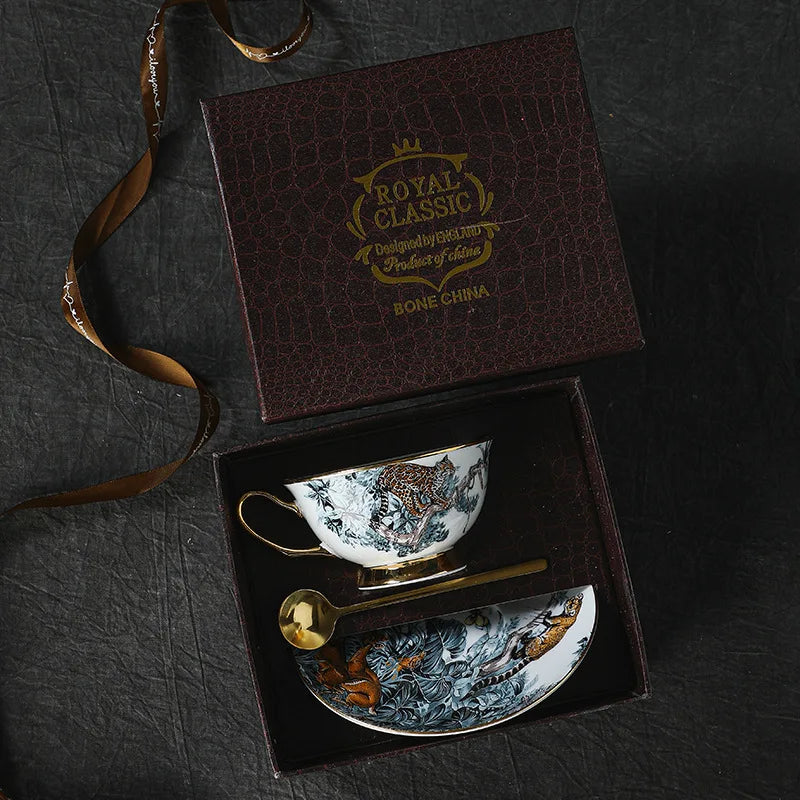Ceramic Coffee Cup High-end Exquisite Retro Light Luxury European Style Afternoon Tea Set Floral Tea Cup Set