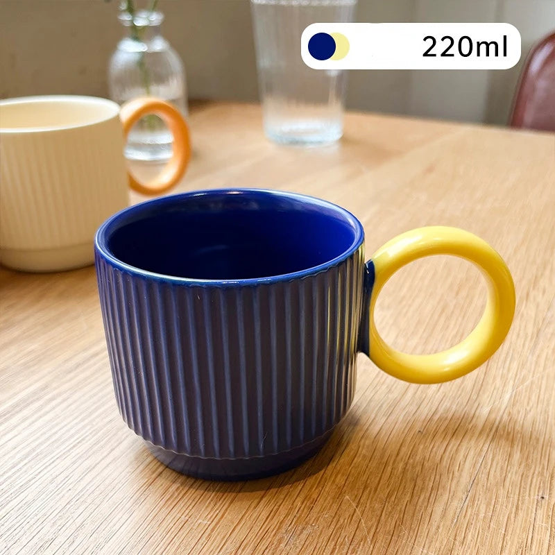Ceramic Coffee Cup to Go Classic Colored Glaze Mug Original Ceramic Cup Cups and Mugs Free Shipping Ceramics & Pottery Drinkware
