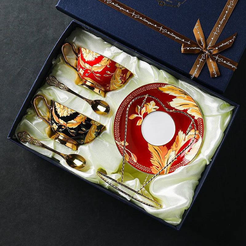 Ceramic Coffee Cups High-end Exquisite Light Luxury European Bone British Afternoon Tea Set