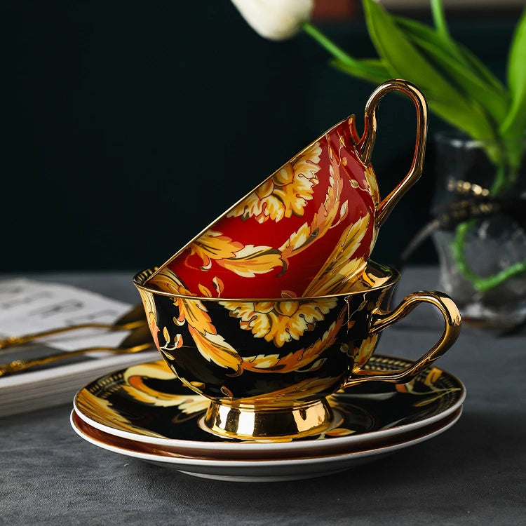 Ceramic Coffee Cups High-end Exquisite Light Luxury European Bone British Afternoon Tea Set