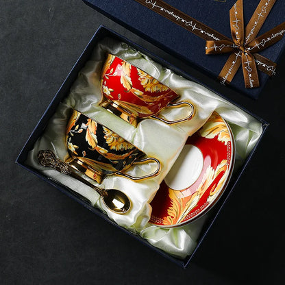 Ceramic Coffee Cups High-end Exquisite Light Luxury European Bone British Afternoon Tea Set