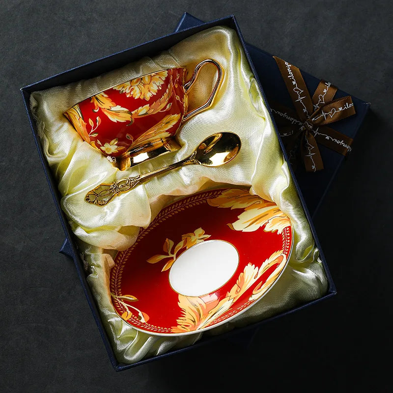 Ceramic Coffee Cups High-end Exquisite Light Luxury European Bone British Afternoon Tea Set
