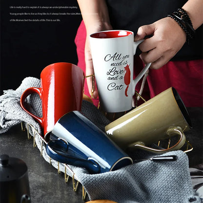 Ceramic Coffee Mugs for Husband, Travel Mug, Coffee Cup, Tea Mug, Water Cup, Anniversary Gifts for Husband G050, 500ml