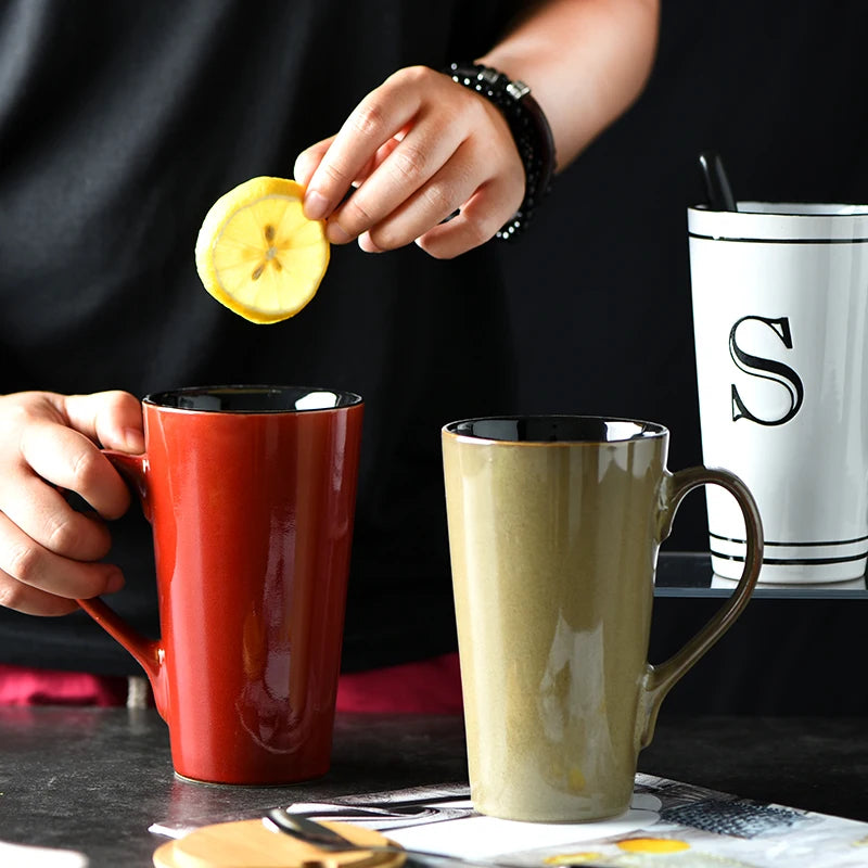 Ceramic Coffee Mugs for Husband, Travel Mug, Coffee Cup, Tea Mug, Water Cup, Anniversary Gifts for Husband G050, 500ml