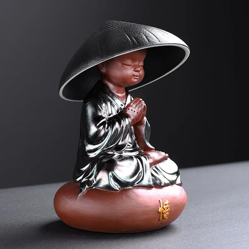 Ceramic Creative Little Monk Tea Strainer Tea Leaking Tea Home Kung Fu Tea Set Accessories Tea Ceremony Decoration Ornament