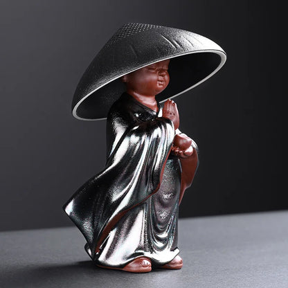 Ceramic Creative Little Monk Tea Strainer Tea Leaking Tea Strainer Household Kung Fu Tea Set Accessories Tea Ceremony Decoration