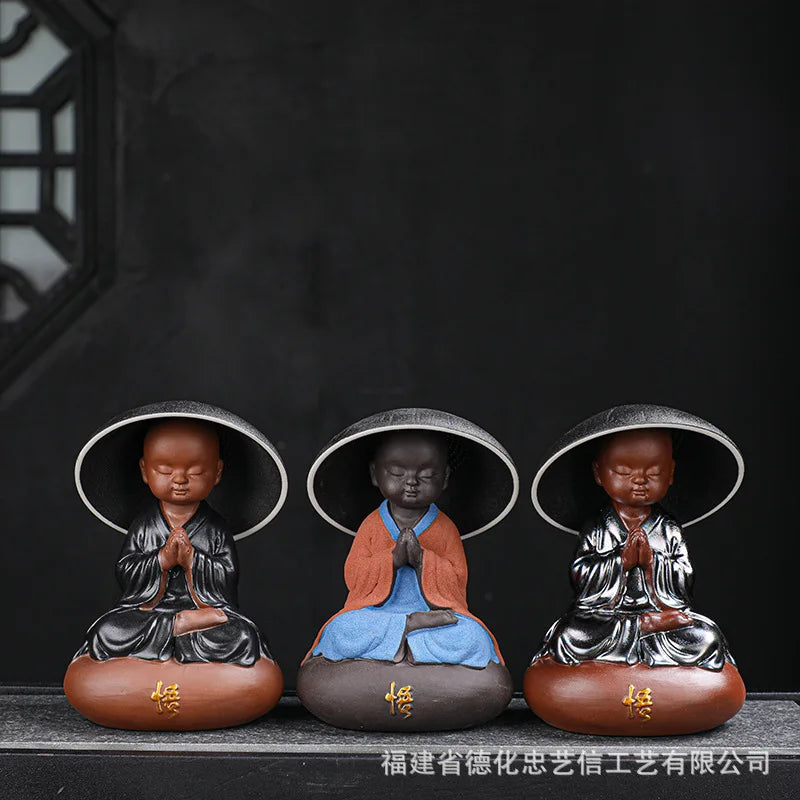 Ceramic Creative Little Monk Tea Strainer Tea Leaking Tea Strainer Household Kung Fu Tea Set Accessories Tea Ceremony Decoration
