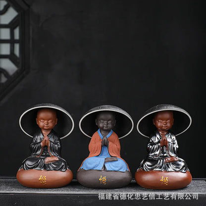 Ceramic Creative Little Monk Tea Strainer Tea Leaking Tea Strainer Household Kung Fu Tea Set Accessories Tea Ceremony Decoration