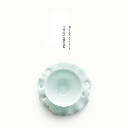 Ceramic Cup Mats Tea Cup Saucer Kung Fu Tea Ceremony Accessories Unglazed Glaze Non-Slip Insulation Porcelain Coaster tea set