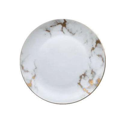 Ceramic Dinner Plate Marble Food Plates Home Tableware Gold Inlay Porcelain Nordic Dessert Steak Salad Snack Cake Plates Dishes