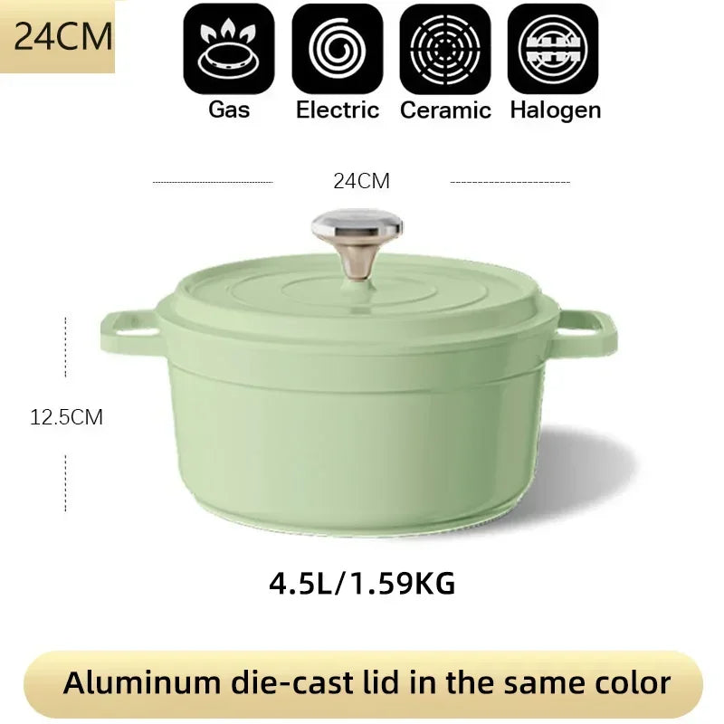 Ceramic Enamel Stock Pot With Lid Non-stick Saucepan Casserole Nonstick Toxin Free Gather Energy Heat Preservation Gas Induction