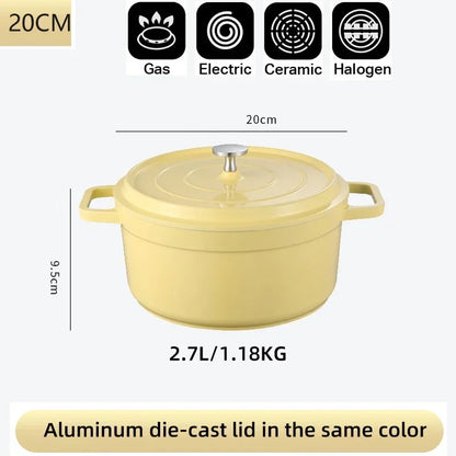 Ceramic Enamel Stock Pot With Lid Non-stick Saucepan Casserole Nonstick Toxin Free Gather Energy Heat Preservation Gas Induction