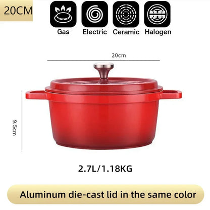Ceramic Enamel Stock Pot With Lid Non-stick Saucepan Casserole Nonstick Toxin Free Gather Energy Heat Preservation Gas Induction