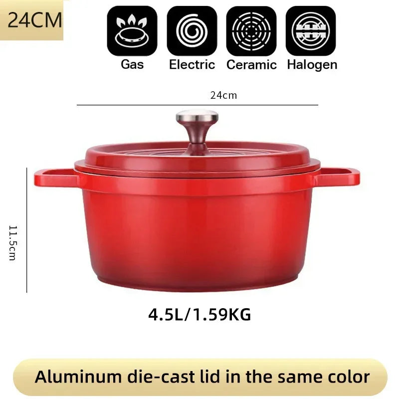 Ceramic Enamel Stock Pot With Lid Non-stick Saucepan Casserole Nonstick Toxin Free Gather Energy Heat Preservation Gas Induction