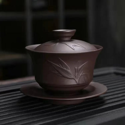 Ceramic Gaiwan jingdezhen Chinese Kungfu Teaset Three talents Tea Bowl Large Teacup Saucer Set Home tea maker Tea ceremony Gift