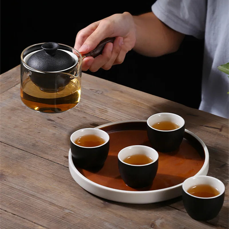 Ceramic Glass Tea Set Tea Maker Teapot Porcelain Chinese Gongfu Tea Set Portable Tea Set Teaware Sets Cup For Tea