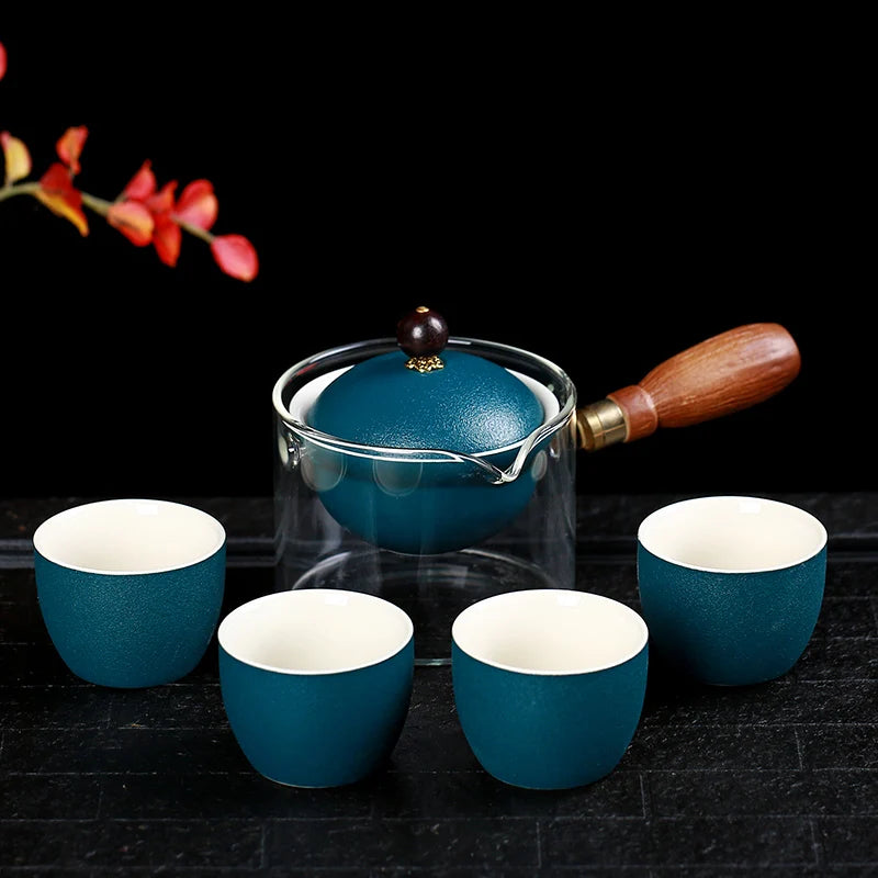 Ceramic Glass Tea Set Tea Maker Teapot Porcelain Chinese Gongfu Tea Set Portable Tea Set Teaware Sets Cup For Tea