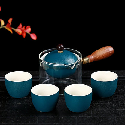 Ceramic Glass Tea Set Tea Maker Teapot Porcelain Chinese Gongfu Tea Set Portable Tea Set Teaware Sets Cup For Tea