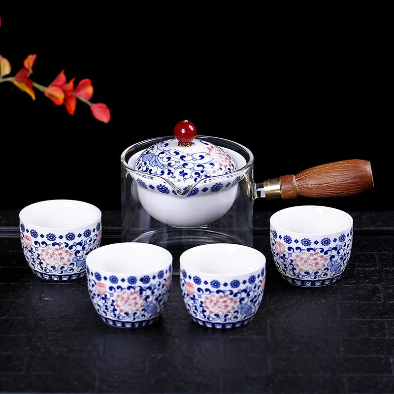 Ceramic Glass Tea Set Tea Maker Teapot Porcelain Chinese Gongfu Tea Set Portable Tea Set Teaware Sets Cup For Tea