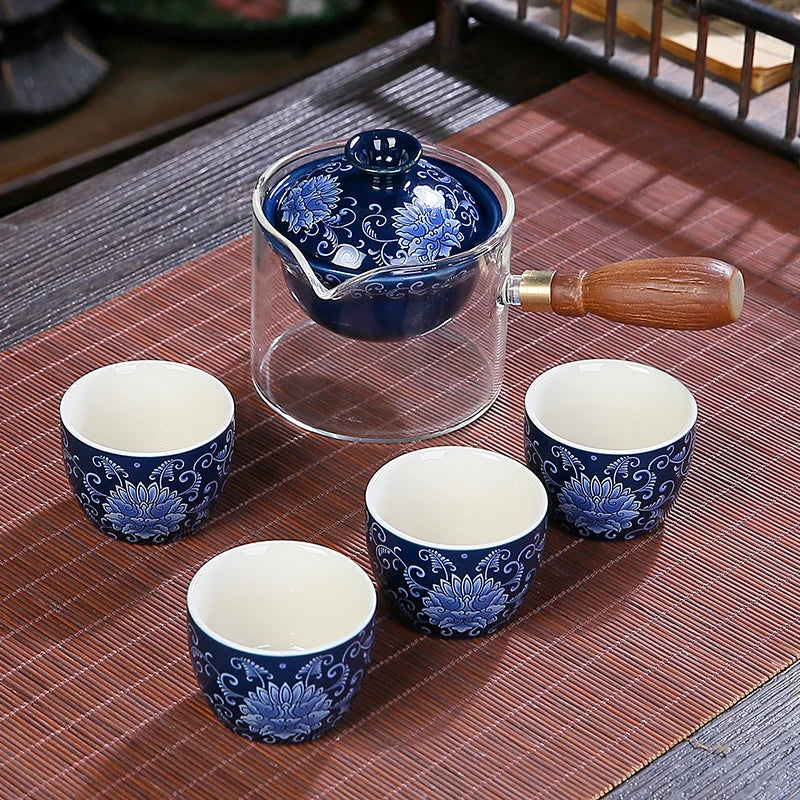 Ceramic Glass Tea Set Tea Maker Teapot Porcelain Chinese Gongfu Tea Set Portable Tea Set Teaware Sets Cup For Tea