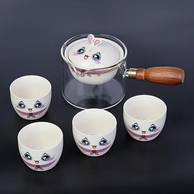 Ceramic Glass Tea Set Tea Maker Teapot Porcelain Chinese Gongfu Tea Set Portable Tea Set Teaware Sets Cup For Tea
