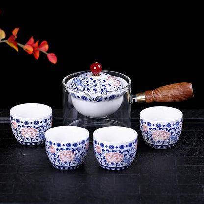 Ceramic Glass Tea Set Tea Maker Teapot Porcelain Chinese Gongfu Tea Set Portable Tea Set Teaware Sets Cup For Tea