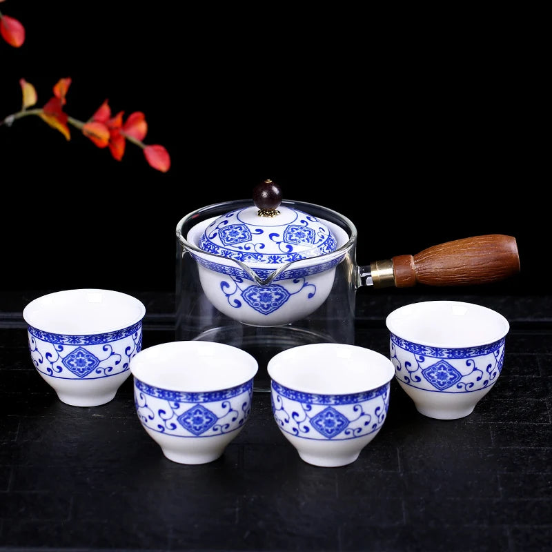 Ceramic Glass Tea Set Tea Maker Teapot Porcelain Chinese Gongfu Tea Set Portable Tea Set Teaware Sets Cup For Tea