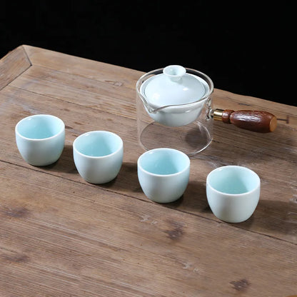 Ceramic Glass Tea Set Tea Maker Teapot Porcelain Chinese Gongfu Tea Set Portable Tea Set Teaware Sets Cup For Tea