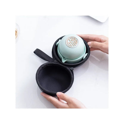Ceramic Gongfu Travel Tea Set Gorgeous Chinese Teapot Set One Pot Tea Cups Portable Carrying Case Tea Set Chinese