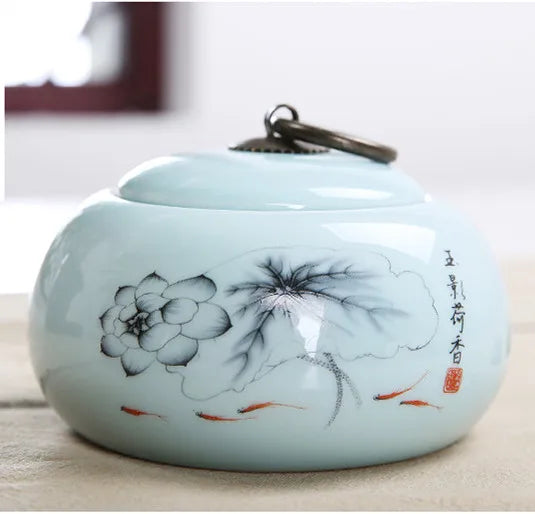 Ceramic Japanese styleTea caddies  Dried Fruit Storage Cans, Sealed Bottle, Tea Accessories D009