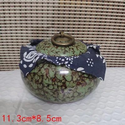 Ceramic Japanese styleTea caddies  Dried Fruit Storage Cans, Sealed Bottle, Tea Accessories D009