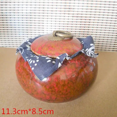 Ceramic Japanese styleTea caddies  Dried Fruit Storage Cans, Sealed Bottle, Tea Accessories D009