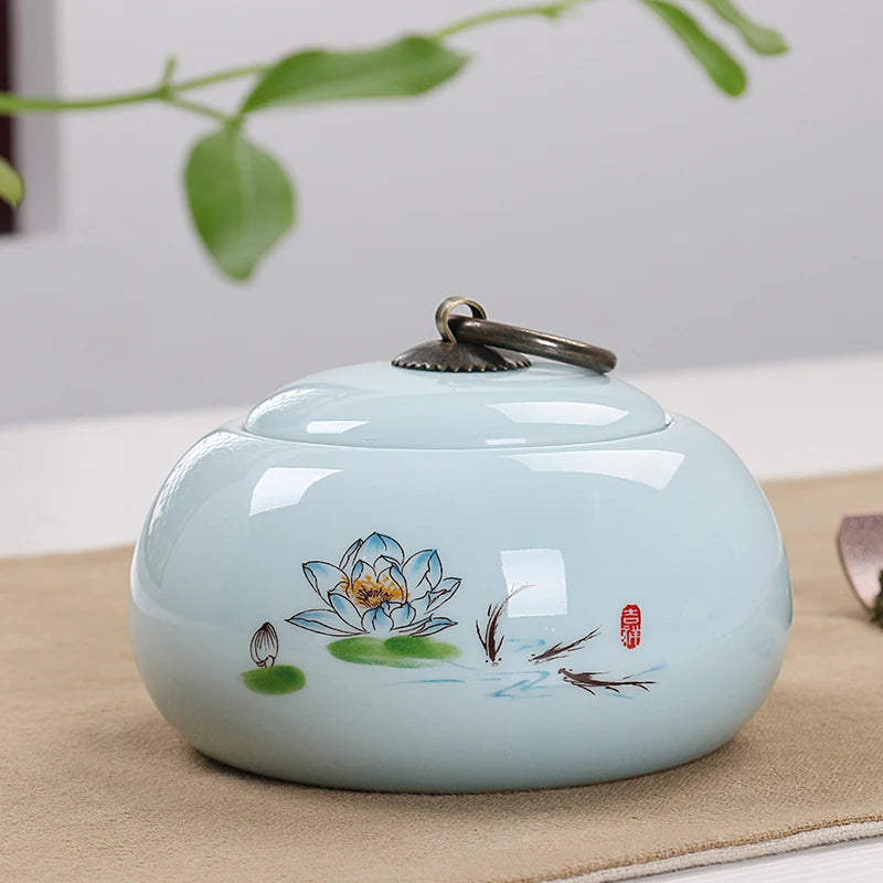 Ceramic Japanese styleTea caddies  Dried Fruit Storage Cans, Sealed Bottle, Tea Accessories D009