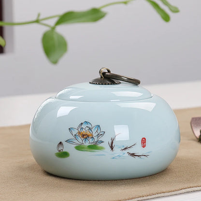 Ceramic Japanese styleTea caddies  Dried Fruit Storage Cans, Sealed Bottle, Tea Accessories D009
