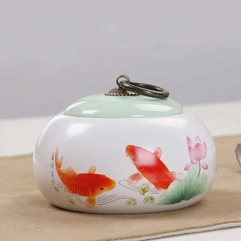 Ceramic Japanese styleTea caddies  Dried Fruit Storage Cans, Sealed Bottle, Tea Accessories D009