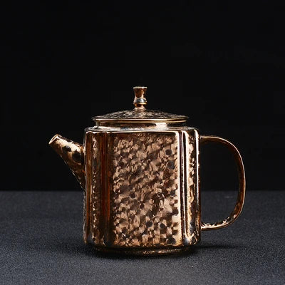 Ceramic Kiln Change Tianmu Glaze Teapot Household Simple Large Kung Fu Black Tea Colorful Sheet Metal Jianye Tea Maker