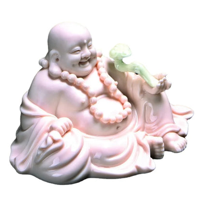 Ceramic Maitreya car ornaments car Buddha car luxury perfume seat creative Car decoration