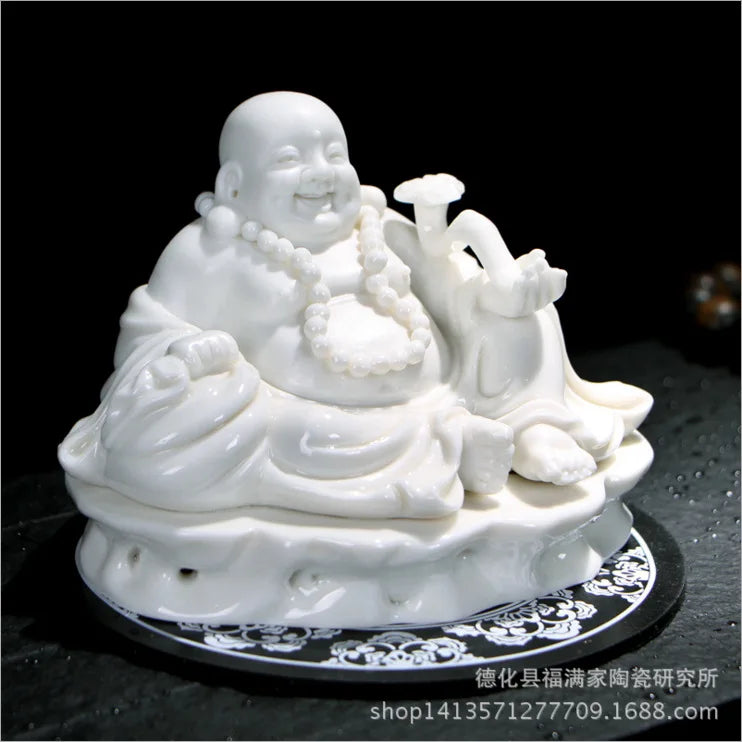 Ceramic Maitreya car ornaments car Buddha car luxury perfume seat creative Car decoration