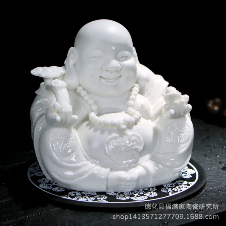 Ceramic Maitreya car ornaments car Buddha car luxury perfume seat creative Car decoration