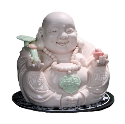 Ceramic Maitreya car ornaments car Buddha car luxury perfume seat creative Car decoration