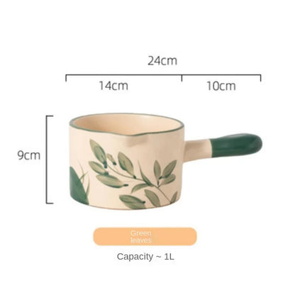 Ceramic Milk Cooker New Hand-painted Milk Cooker Baby Darling Small Casserole Cooker Gas Cooker Gas Cooker Dual Use