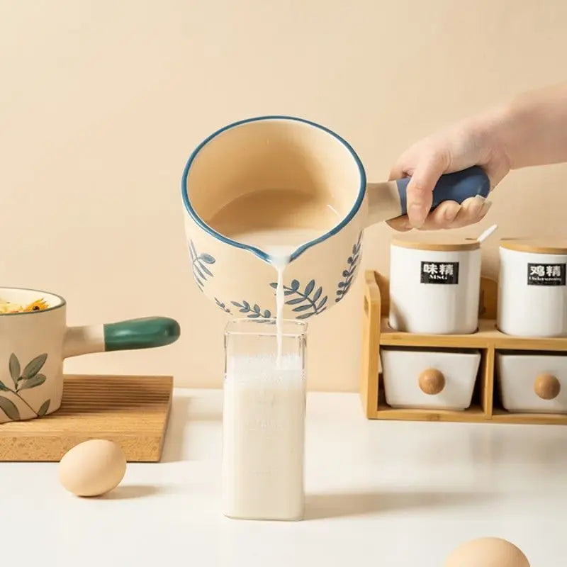 Ceramic Milk Cooker New Hand-painted Milk Cooker Baby Darling Small Casserole Cooker Gas Cooker Gas Cooker Dual Use