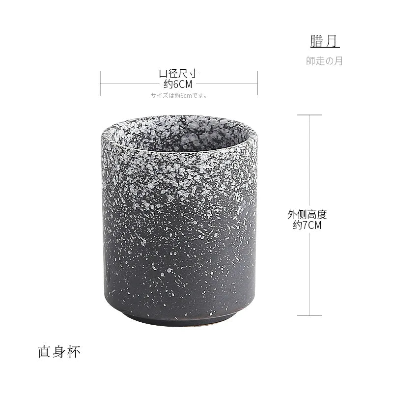 Ceramic Mug Coffee Cup Soup Tun Cup Juice Glass Japanese Style and Wind Creativity Cups Drinkware Kitchen Dining Bar Home Garden
