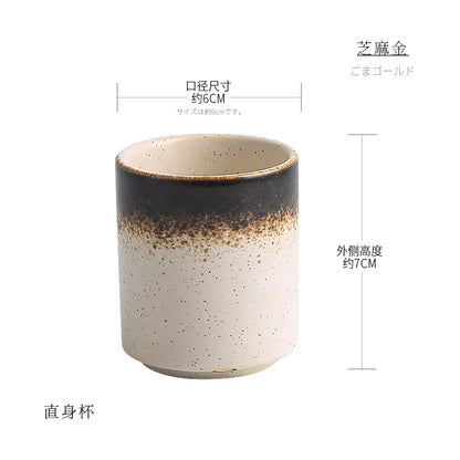 Ceramic Mug Coffee Cup Soup Tun Cup Juice Glass Japanese Style and Wind Creativity Cups Drinkware Kitchen Dining Bar Home Garden