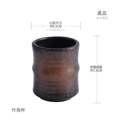 Ceramic Mug Coffee Cup Soup Tun Cup Juice Glass Japanese Style and Wind Creativity Cups Drinkware Kitchen Dining Bar Home Garden