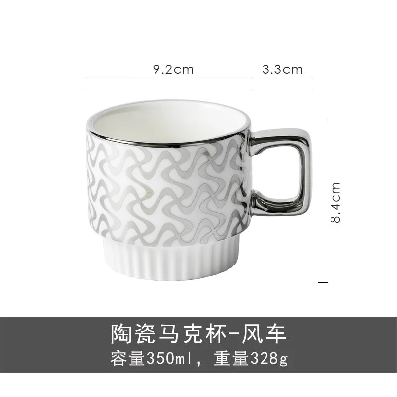 Ceramic Mugs Household Couples Drink Water Mugs Creative Coffee Mugs Water Mugs Women's Tea Mugs Advanced Sense Small Group