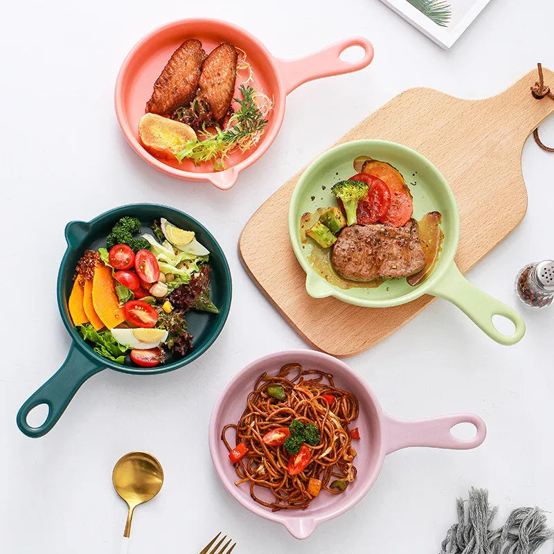 Ceramic Non-Stick Frying Pans Mini Breakfast Steak Omelette Pan Cooking Pots Kitchen Cookware Saucepan Skillet for Gas Stoves